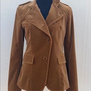 THEORY BROWN VELVET JACKET BLAZER